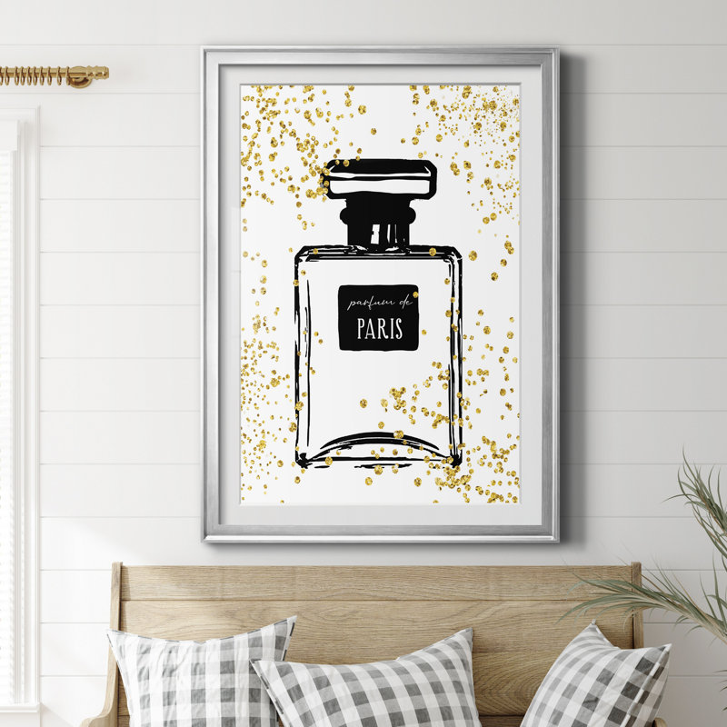Glitter Perfume I - cadre photo, impression sur papier, H 30,5 po x l 42,5 po x P 1,5 po, Papier argenté