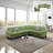  Lazara 4 - Piece Apple-Green L Shaped Corner Sectional Sofa-99217907-100344033