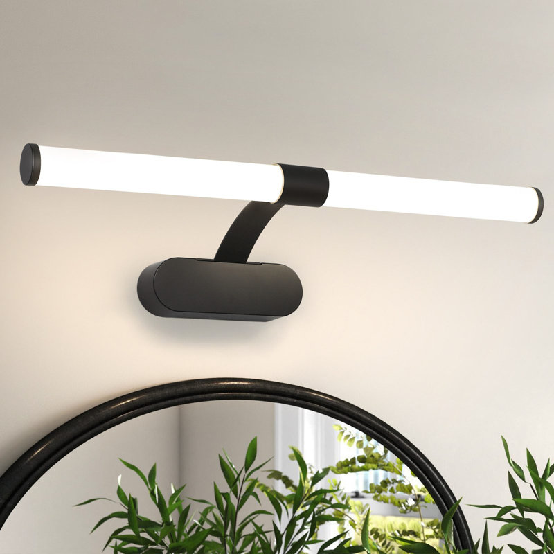 LED mirror bathroom mirror lamp 8W 4000K 60CM bathroom lamp bathroom light, Black