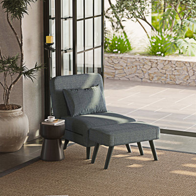 Canapé-lit pliable avec repose-pieds