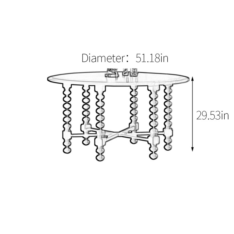 Table de salle à manger ronde, Taupe, H 29,53 po x L 51,18 po x l 51,18 po