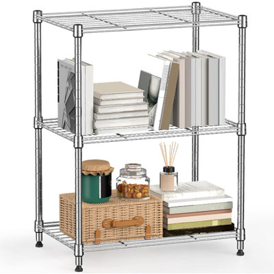 Tier Metal Wire Storage Shelves,Adjustable Small Wire Shelving Unit,Utility Storage Rack for