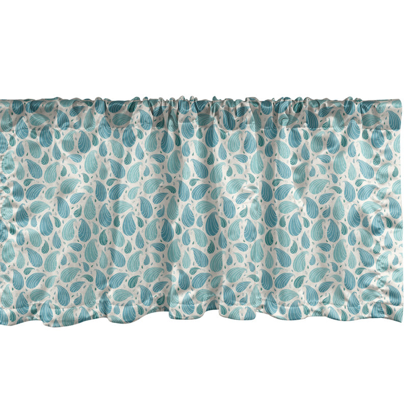 Ensemble de 2 cantonnières bleues Ambesonne, L 54 po x L 12 po