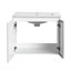 Meuble-lavabo mural 24 po avec lavabo en céramique, 2 portes à fermeture en douceur, meuble-lavabo blanc brillant et 1/2 porte en verre gris, contreplaqué (Kd-Packing)-1069925323