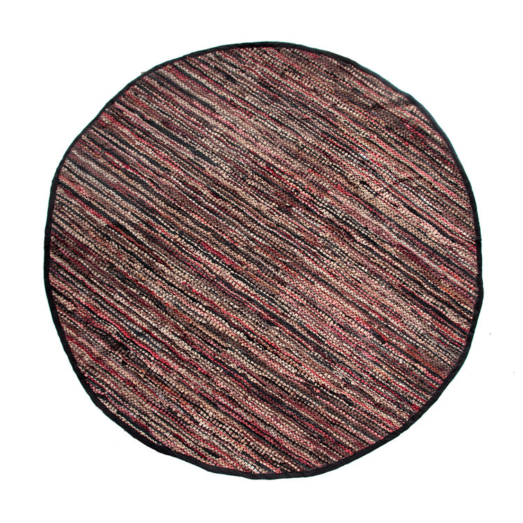 Rodeo Collection 95% Leather / 5% Cotton Reversible Area Rug
