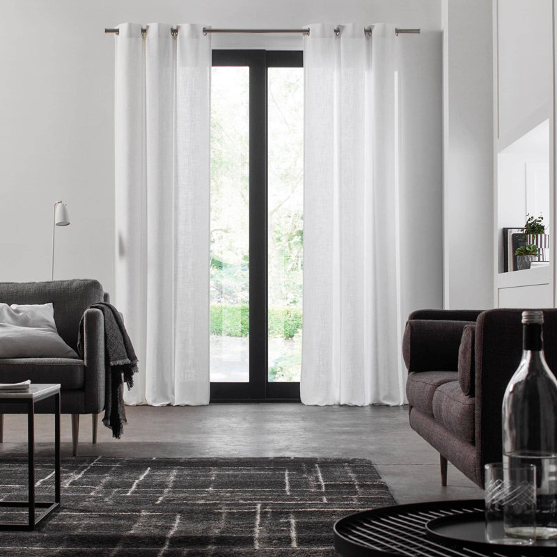 Bellavista Semi Sheer French Door Curtain Single Panel, 138 W x 350 D cm