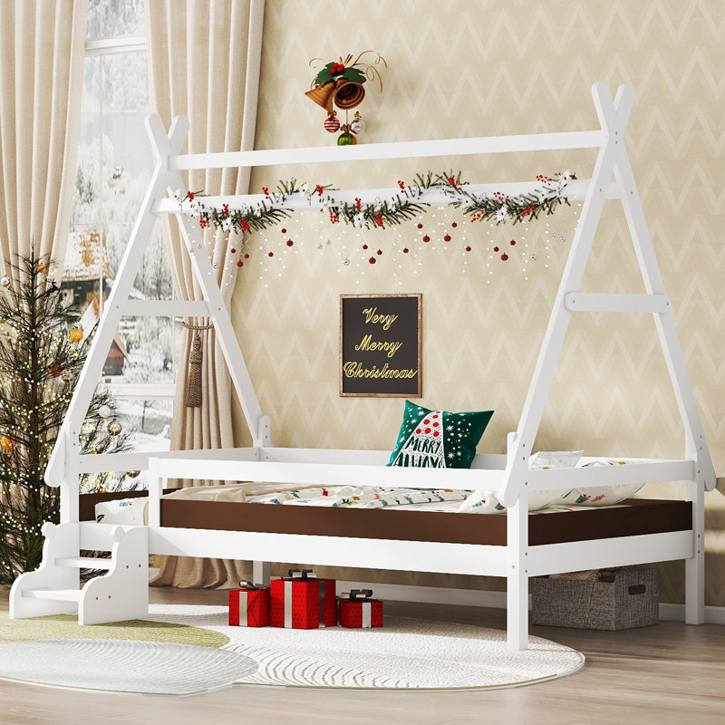Lit plateforme simple avec escalier