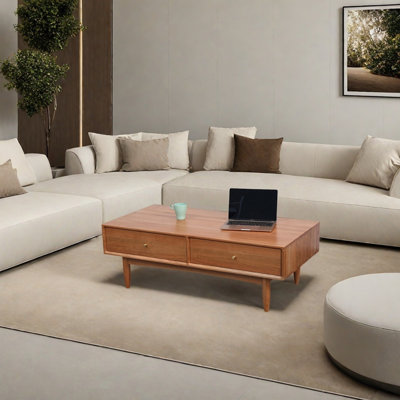 Table basse moderne et simple en cerisier