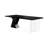 Black Rectangular Solid Wood + Acrylic Desk-109323301