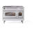 ILVE Nostalgie II Series Noblesse 48 inch Dual Fuel Range with 5 Sealed Burners, Griddle, Frenchtop (Glass Door)-112295554-112295551