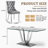 Glass Top Metal Base Dining Table With 4 Velvet Dining Chairs,5 - Piece Pedestal Dining Set-106913219-106913215
