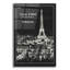 «Red Blue Barrel Studio®« Black Blueprint Map Eiffel Tower »par Sue Schlabach, art mural en verre acrylique-502719076