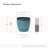 11.8'' Dia Large Round Plant Pots with Vertical Line Texture, Modern Blue Ceramic Planter-595666792