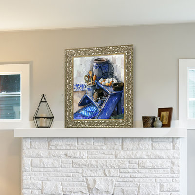 Reproduction d’art sur toile encadrée « Blue still » par Jolanda Van der Elst