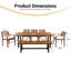 Ensemble repas pour 8 personnes, ensemble de mobilier d'extérieur imperméable pour le jardin, la cour et la piscine