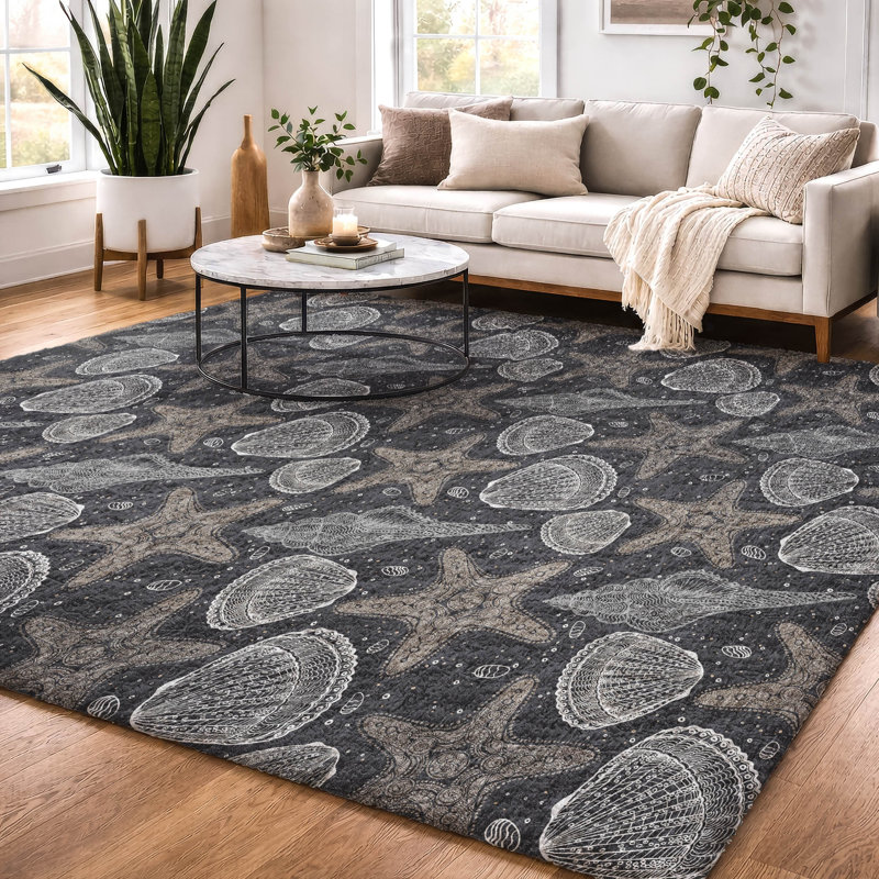 Tapis à poil long de qualité supérieure lavable à la machine Dream ADS183, Minuit minuit, 3 pi x 5 pi