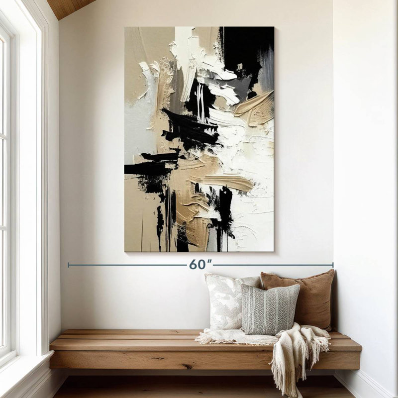 Avery texturé abstrait II, H 51 po x l 34 po