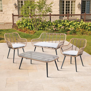 4 - Person Patio Conversation Set with Cushions
