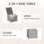  Table d'appoint carrée en rotin avec rangement Alexandia-145697475