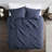 Full/queen Navy 3 Piece Quilt - Microfiber, Cotton Fill, Reversible, Improves Bedding Hygiene And Appearance Reversible For Enhances Durability
