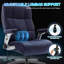 Fauteuil de direction robuste pour les grands et grands 500 lb - Dossier haut ergonomique avec soutien lombaire réglable, siège en tissu extra large, accoudoirs rabattables en 2d et roulettes en caoutchouc silencieuses