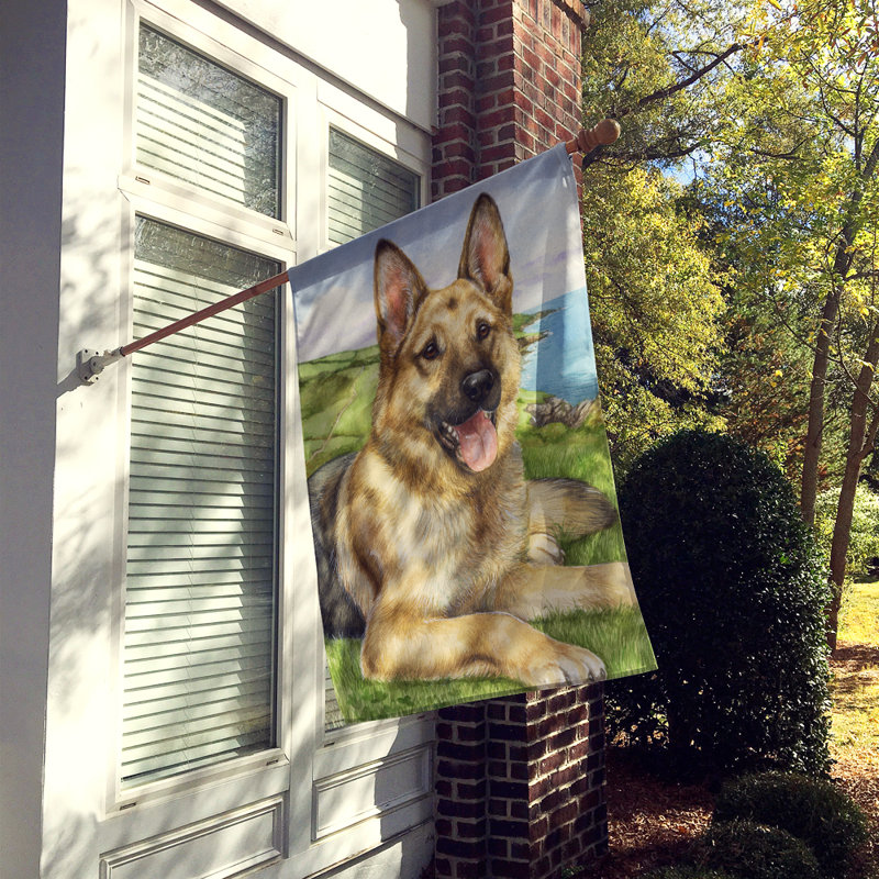 Drapeau de jardin à 2 côtés german berger par debbie cook, H 28 po x l 40 po
