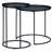 Monet 24"W Metal Industrial Nesting End Table Set with Round Fixed Tray Tops