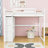 Full Size Wooden Loft Bed With Wardrobe, Multi-Layer Storage Shelves And LED Lighting-1187622146