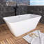 Baignoire de trempage autoportante en acrylique lustré 67 po 67 po