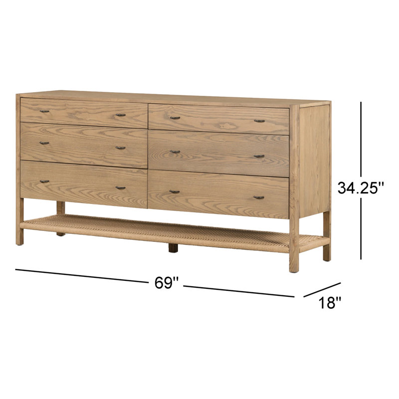 Zuma 6 - Drawer Dresser, Dune Ash