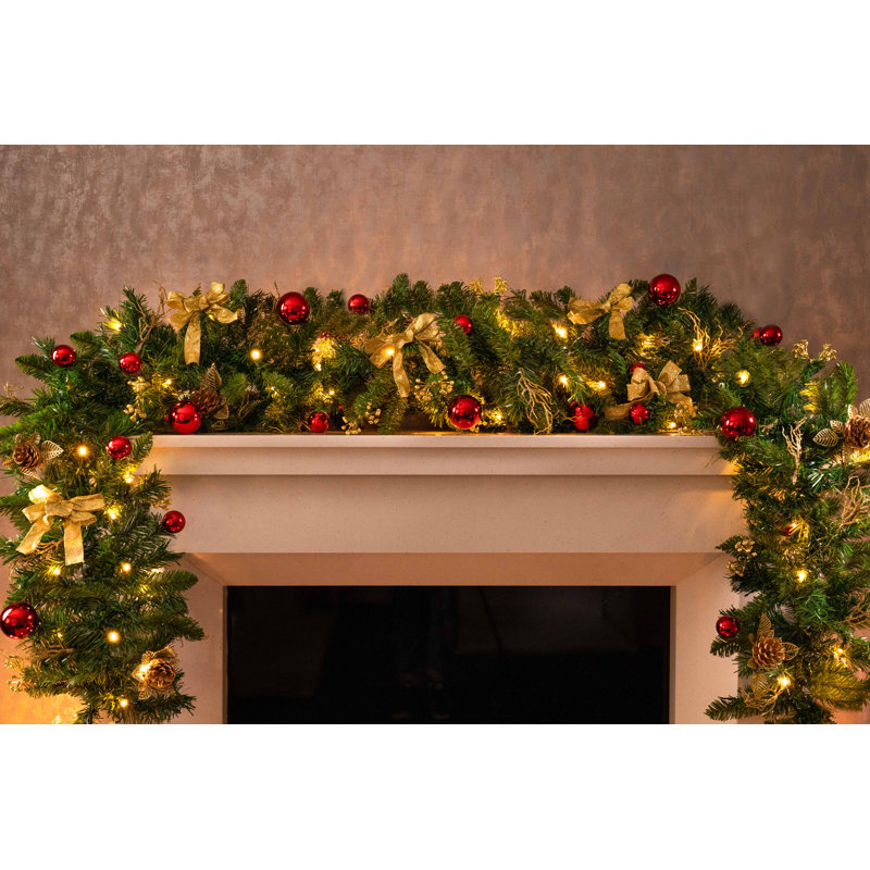 180cm Lighted Faux Garland with Lights