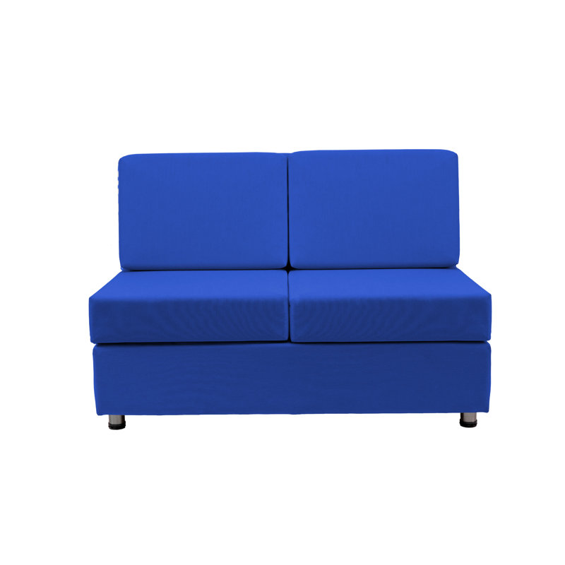 Canapé d'extérieur sans accoudoirs avec toile Sunbrella - bleu pacifique, Toile bleu pacifique