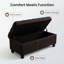 Banc de repose-pieds spacieux avec charnières de sécurité et coutures élégantes, parfait pour la vie, la salle à manger et le vestibule