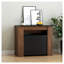 Console extensible noyer + noir - table de salle à manger convertible avec conception peu encombrante, fabrication en panneau de fibres à densité moyenne