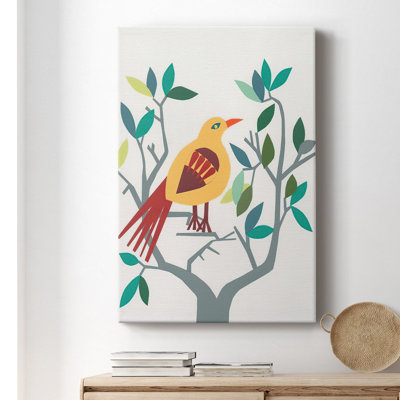 Toile tendue avec châssis de qualité supérieure Whitty Bird III - prête à être accrochée
