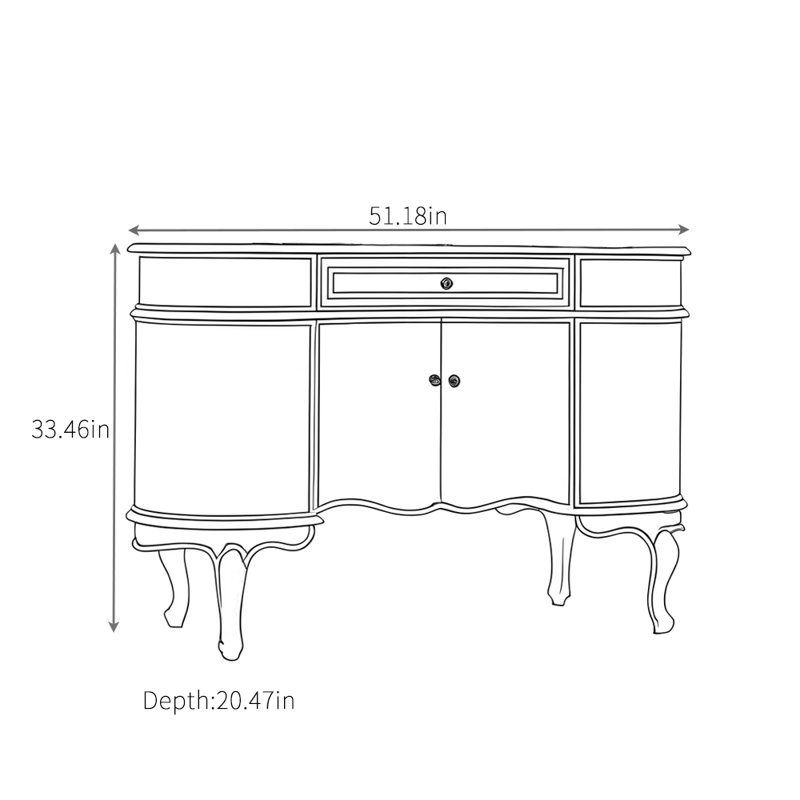 Buffet simple de style crème