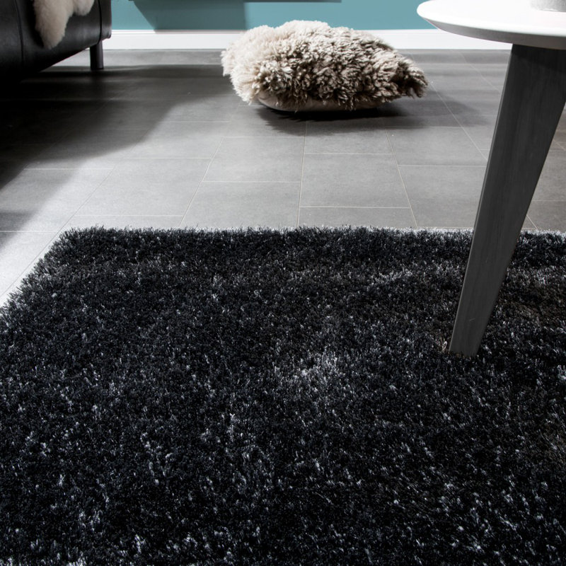 Boykin Solid Colour Shag Area Rug, Rectangular 240 x 340 cm