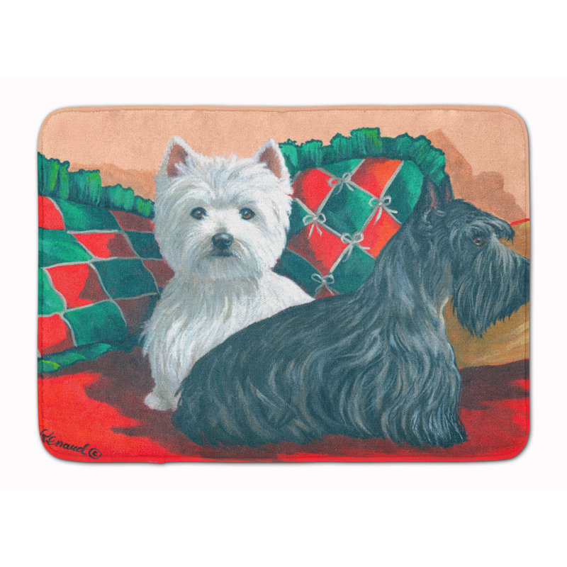 Tapis pour salle de bain Westie and Scottie
