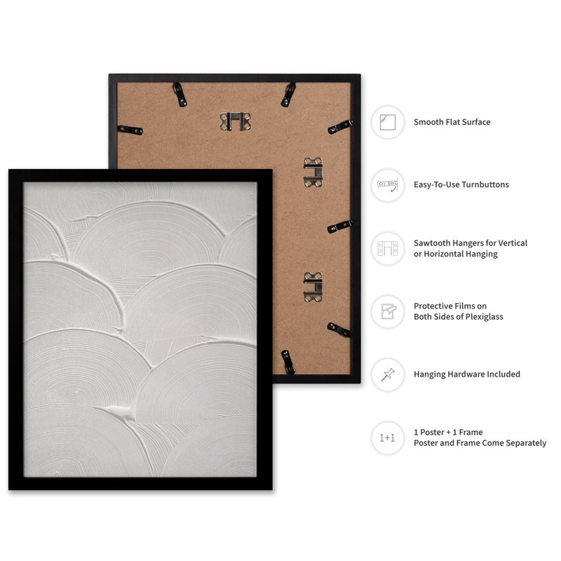 Coup de pinceau blanc, Black Framed, Poster, 24"H x 32"W