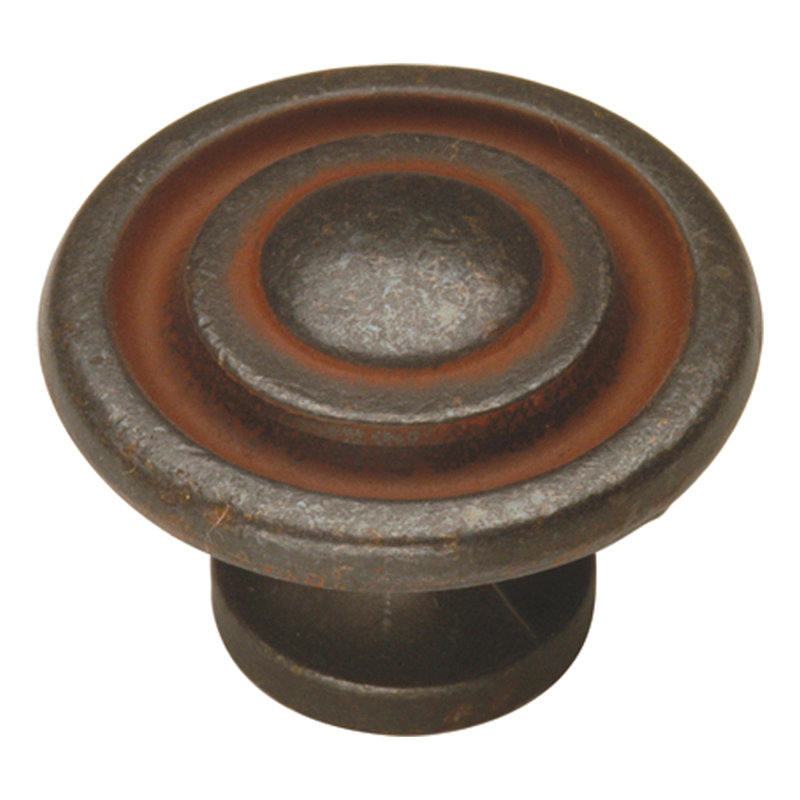 Manchester 1 3/8" Diameter Mushroom Knob, Rustic Iron