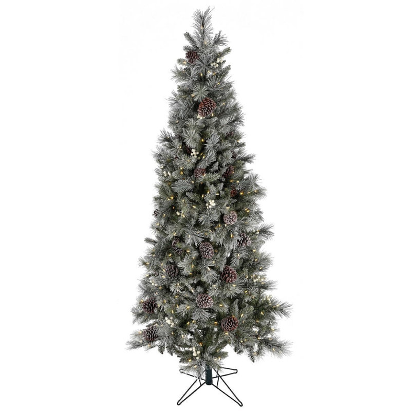 Lighted Artificial Pine Christmas Tree, 9' H