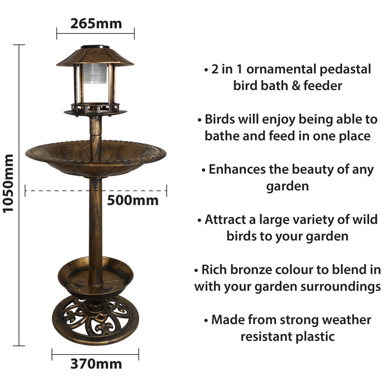 Ahlers Plastic Birdbath