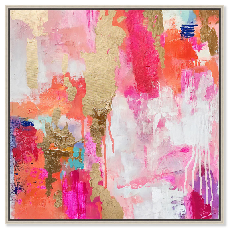 Toile Exuberant Hues III par Art Remedy, H 13 po x l 13 po, Noir, Cadre flottant