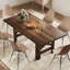 Table de salle à manger pour 6 à 8 tables de cuisine en bois de 71 po de long avec cadre épais et robuste, table de salle à manger rectangulaire avec pieds triangulaires stables pour la cuisine et le bureau-737530555