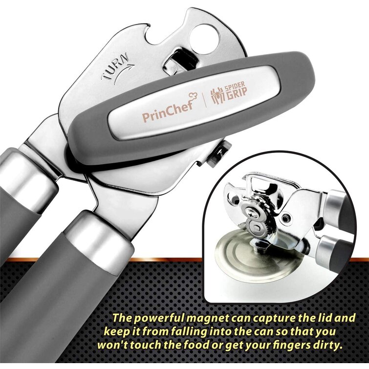 Can Opener Manual, Handheld Can Openers with Magnet, No-Trouble