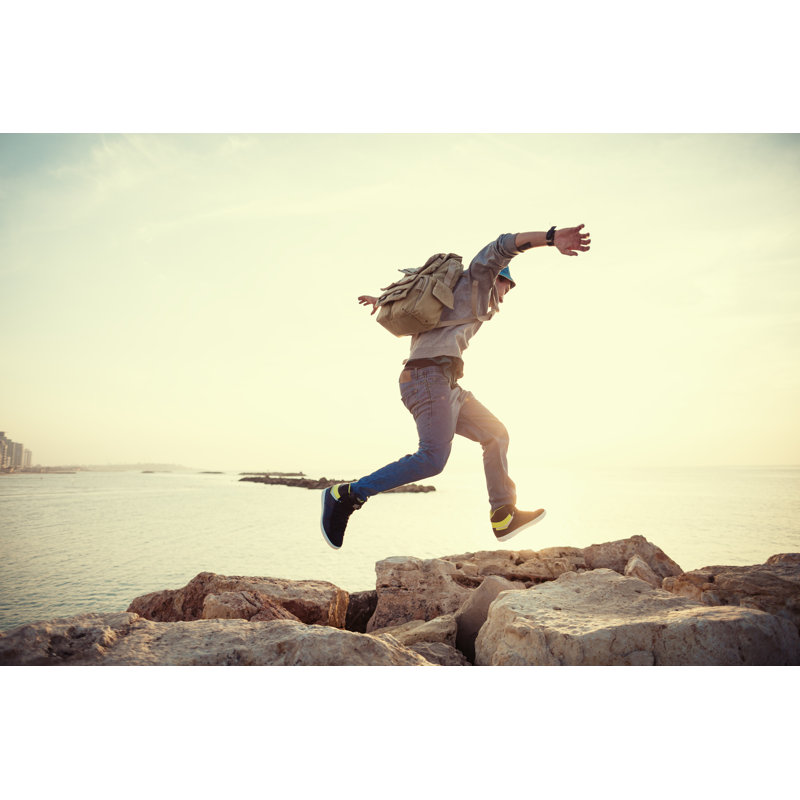 «Man Run» - Photographie sur toile tendue, H 12 po x l 18 po