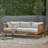 Acacia Wood  Outdoor 3 Seater Daybed With Cushion-78694786