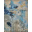 Picasso hand-knotted Wool/Silk Blue/Silver/Black Area Rug-2070242123
