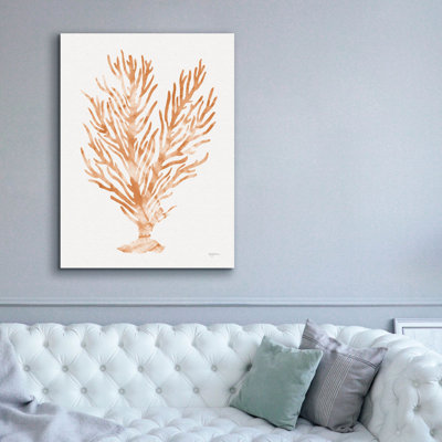 «Shibori Coral 4 Peach» par Mary Urban, art mural sur toile