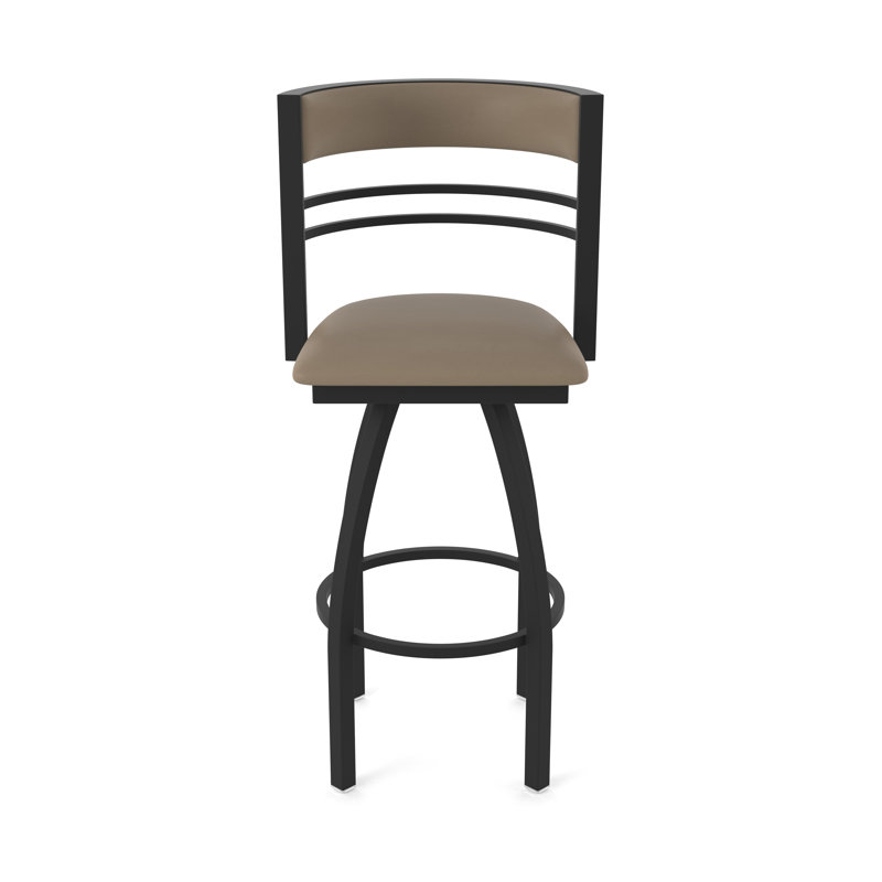 Hunter Swivel Stool, Black Wrinkle, Vinyle - Terre Canter, Tabouret de comptoir (siège d'une hauteur de 25 p
